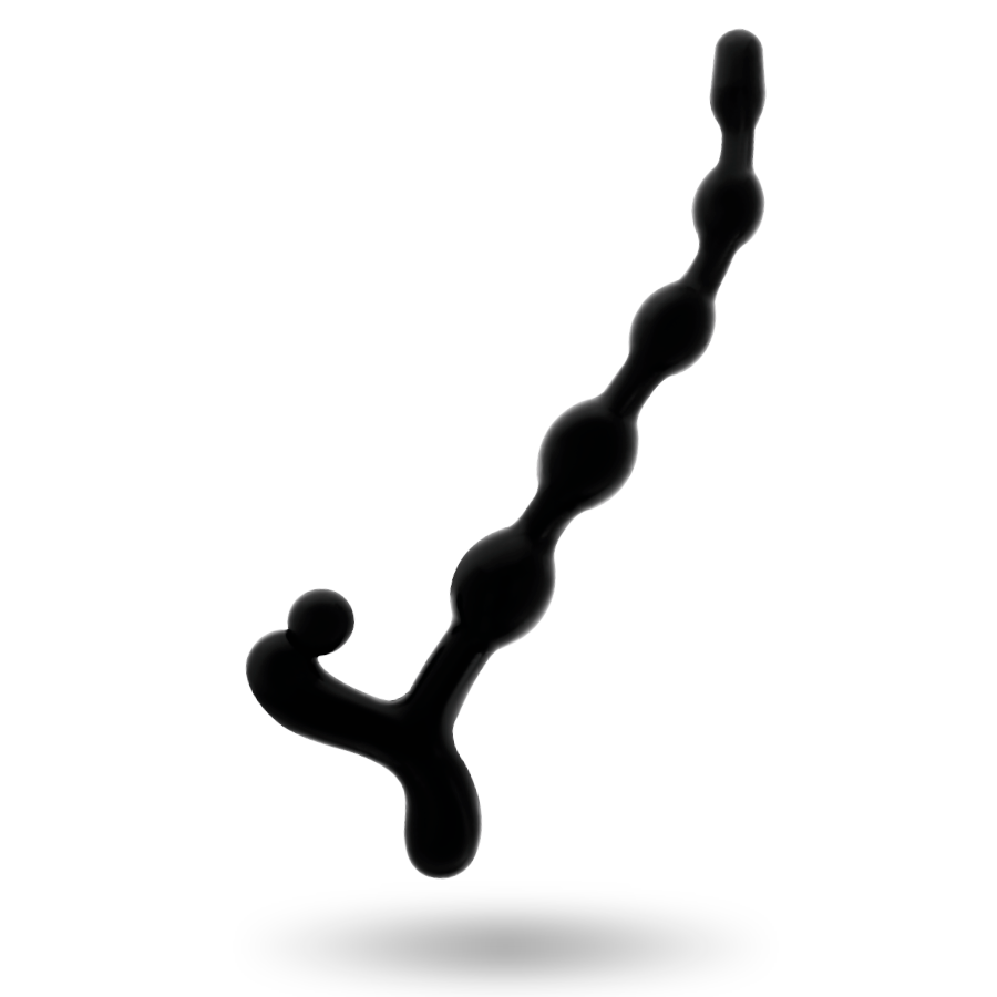 Addicted Toys – Analkette mit 5 Kugeln aus TPR, 22 cm, Schwarz
