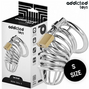 Addicted Toys Iron Cell – Peniskäfig aus Metall mit 4-cm-Ring, Größe S