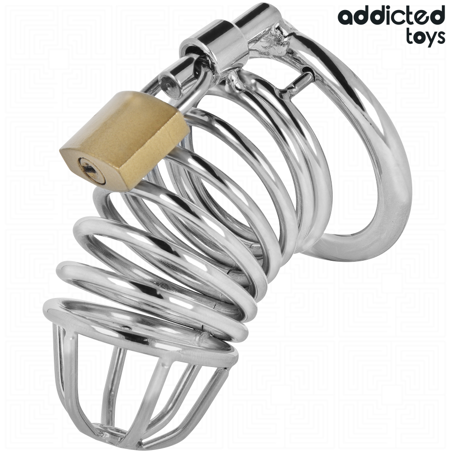 Addicted Toys Iron Cell – Peniskäfig aus Metall mit 4-cm-Ring, Größe S