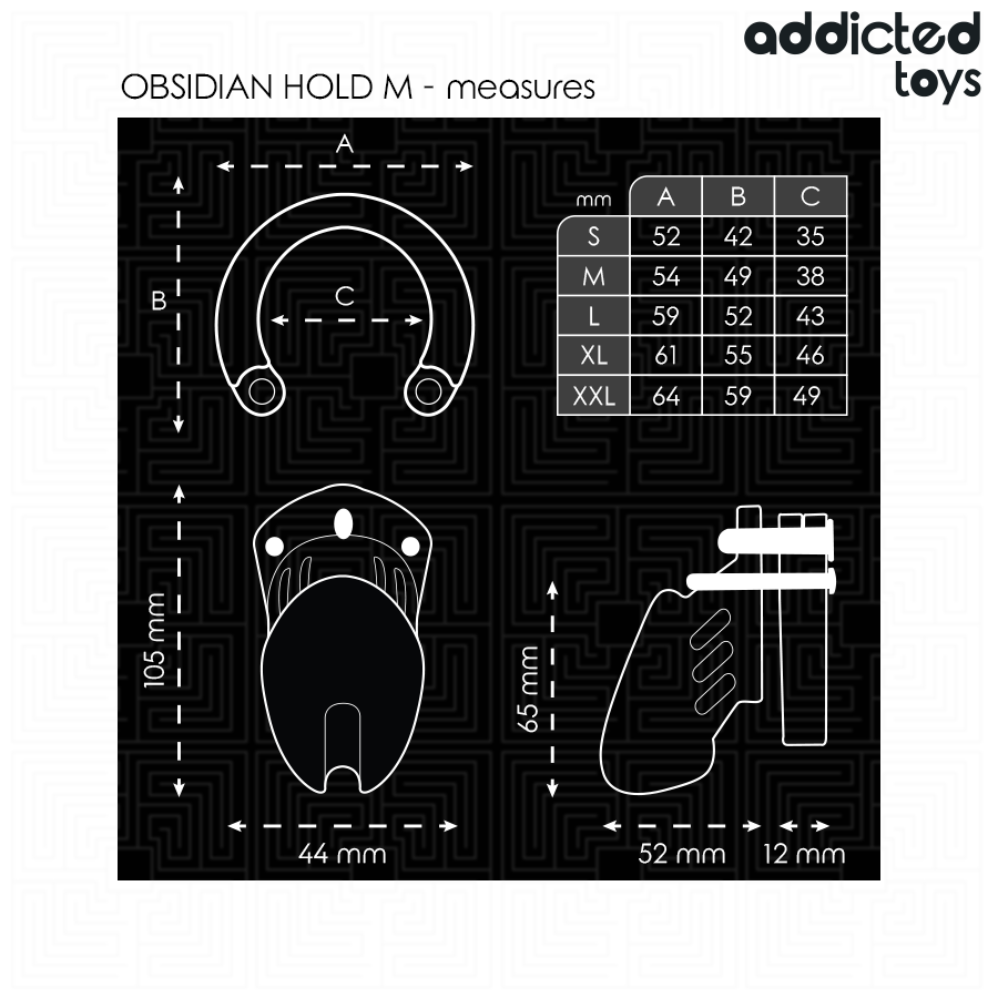 Addicted Toys Obsidian Hold – Peniskäfig, Größe M