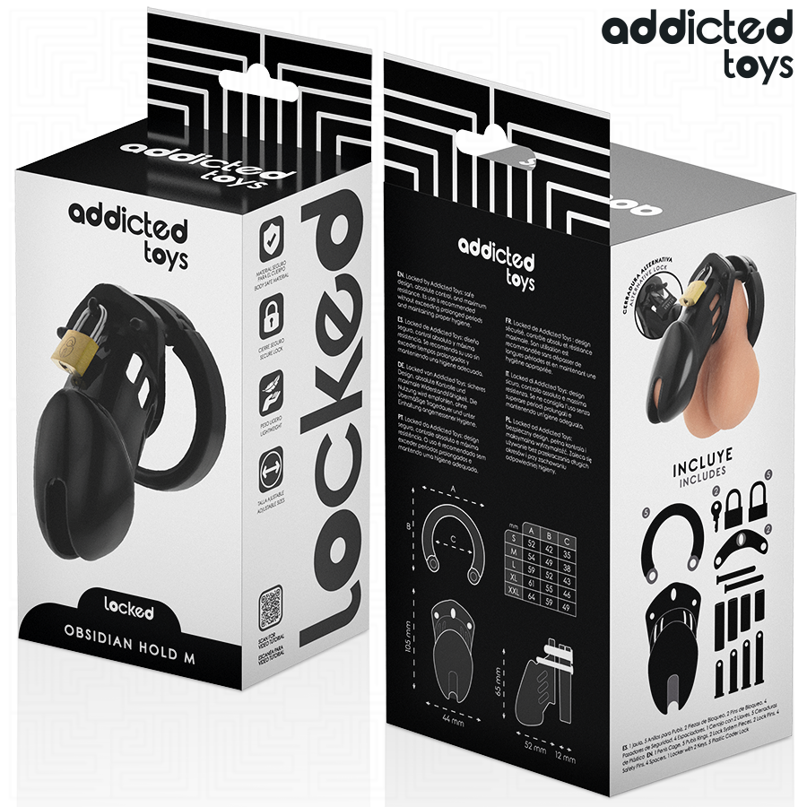 Addicted Toys Obsidian Hold – Peniskäfig, Größe M