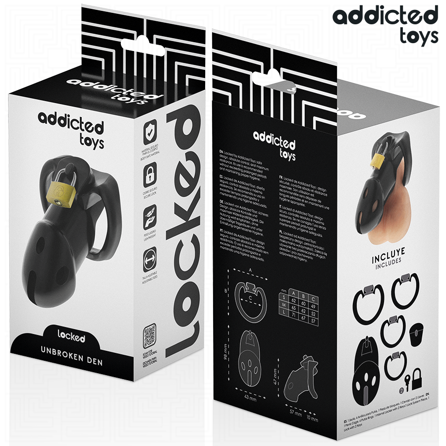 Gabbia di castità Addicted Toys Unbroken Den, 9,8 cm