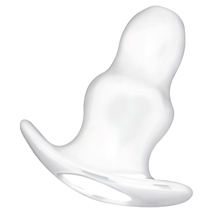 Addicted Toys – Hohler Analplug aus transparentem TPE, 5 Größen – Größe 7 cm
