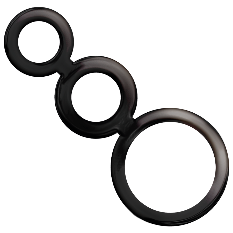 Addicted Toys – Penisring-Set mit 3 Größen – Rauchgrau