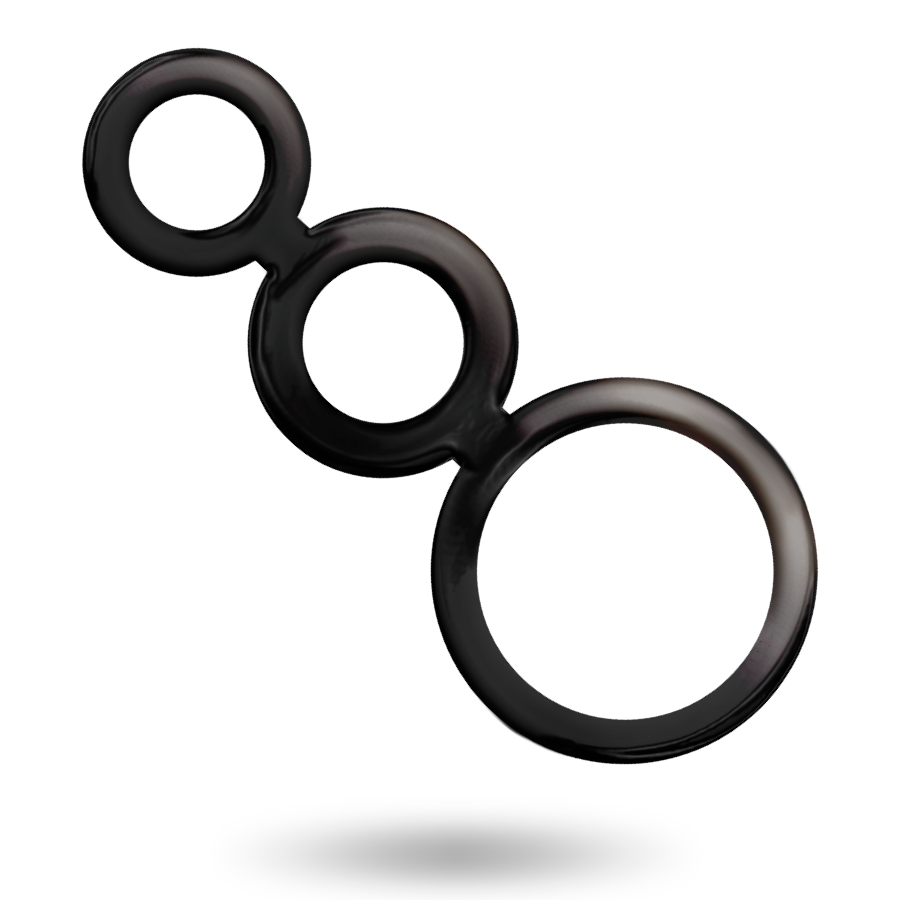 Addicted Toys – Penisring-Set mit 3 Größen – Rauchgrau