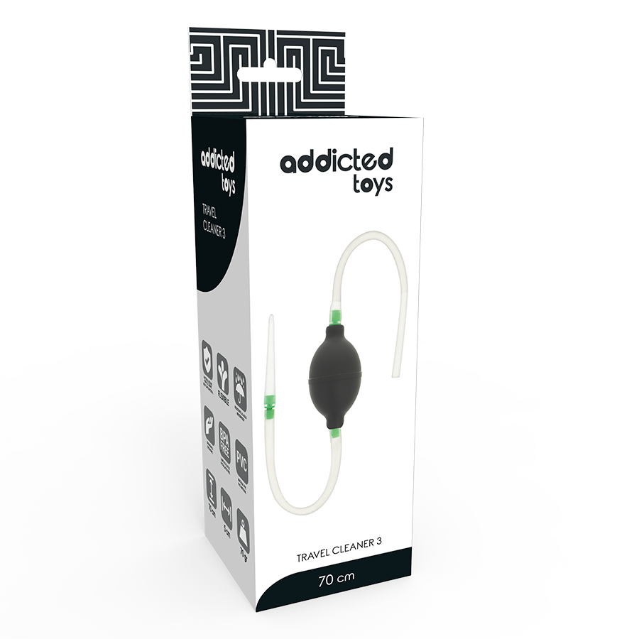 Pera de ducha anal Addicted Toys de TPR negro