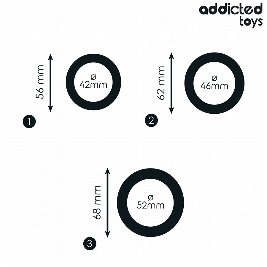 Addicted Toys — 3 anneaux silicone plats