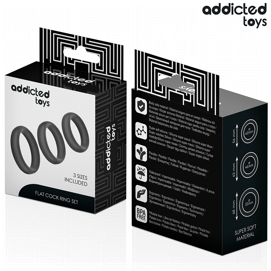 Addicted Toys — 3 anneaux silicone plats