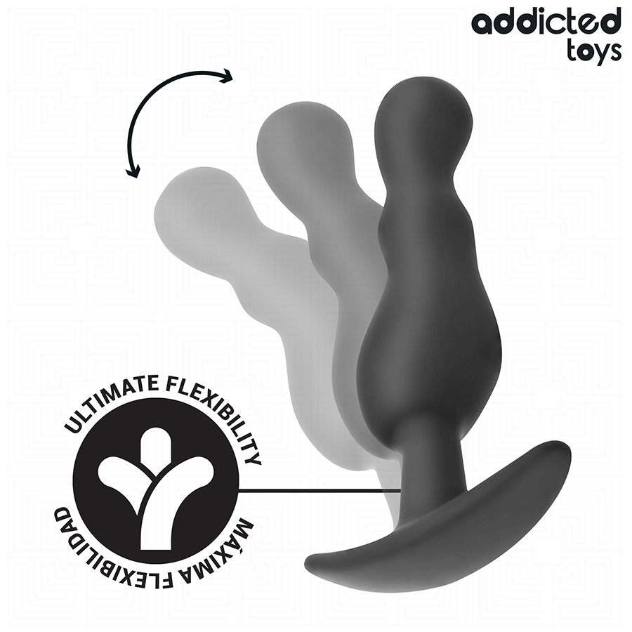 Addicted Toys – Analplug-Set mit doppelter Wölbung, 3 Größen