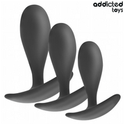 Addicted Toys – Kit de tres plugs anales curvados y estilizados