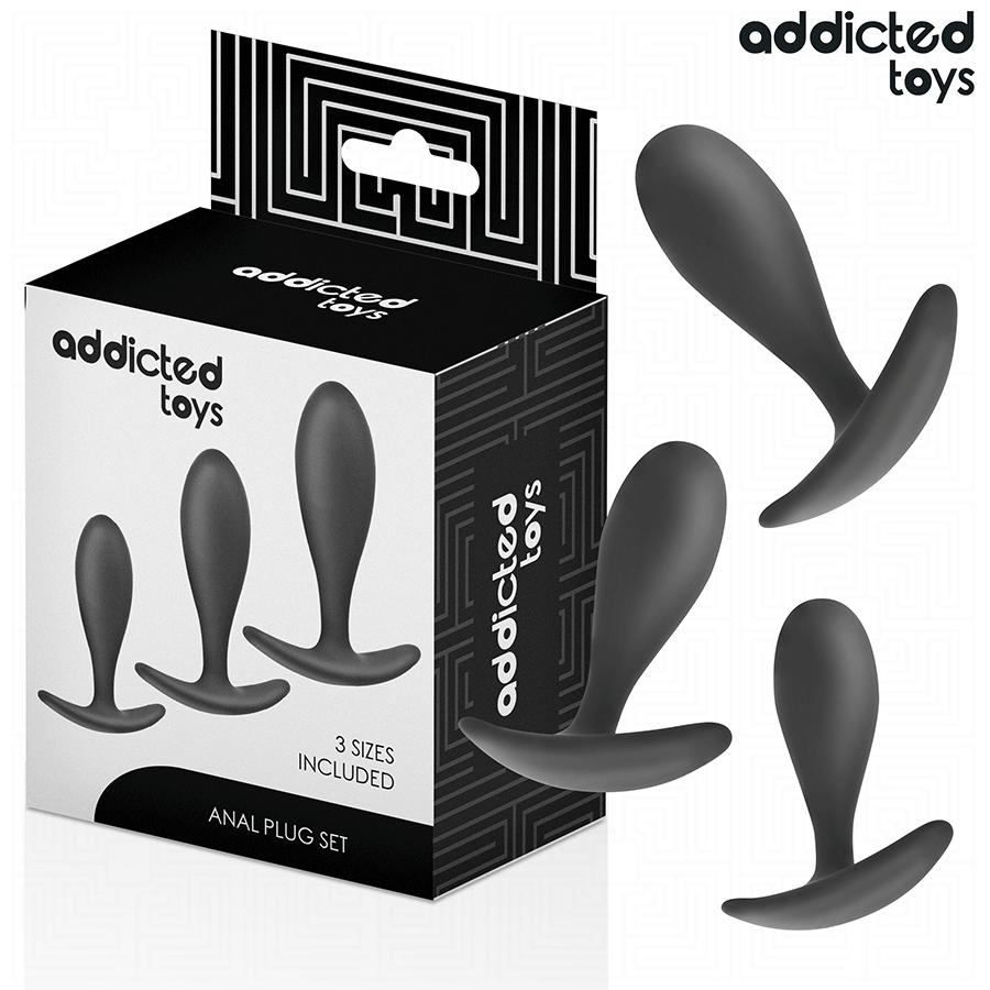 Addicted Toys – Kit de tres plugs anales curvados y estilizados