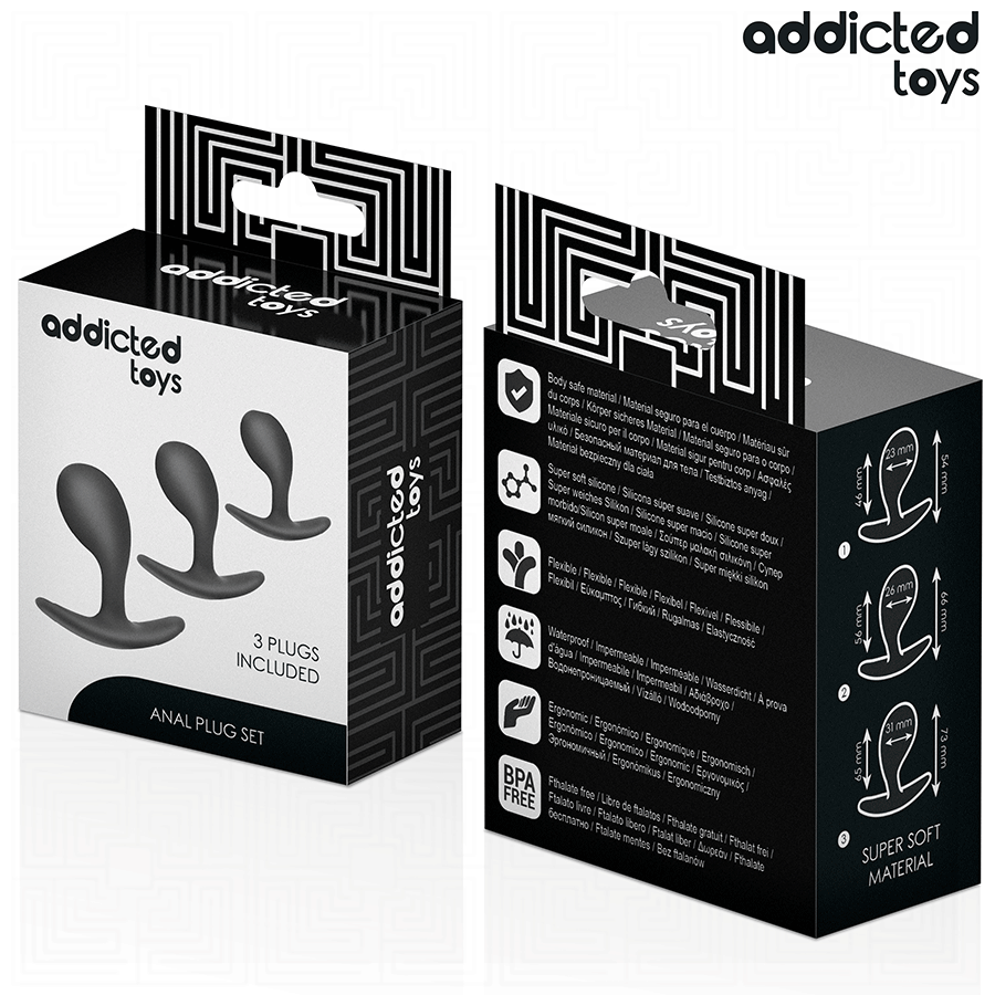 Addicted Toys — 3 plugs courbés et courts