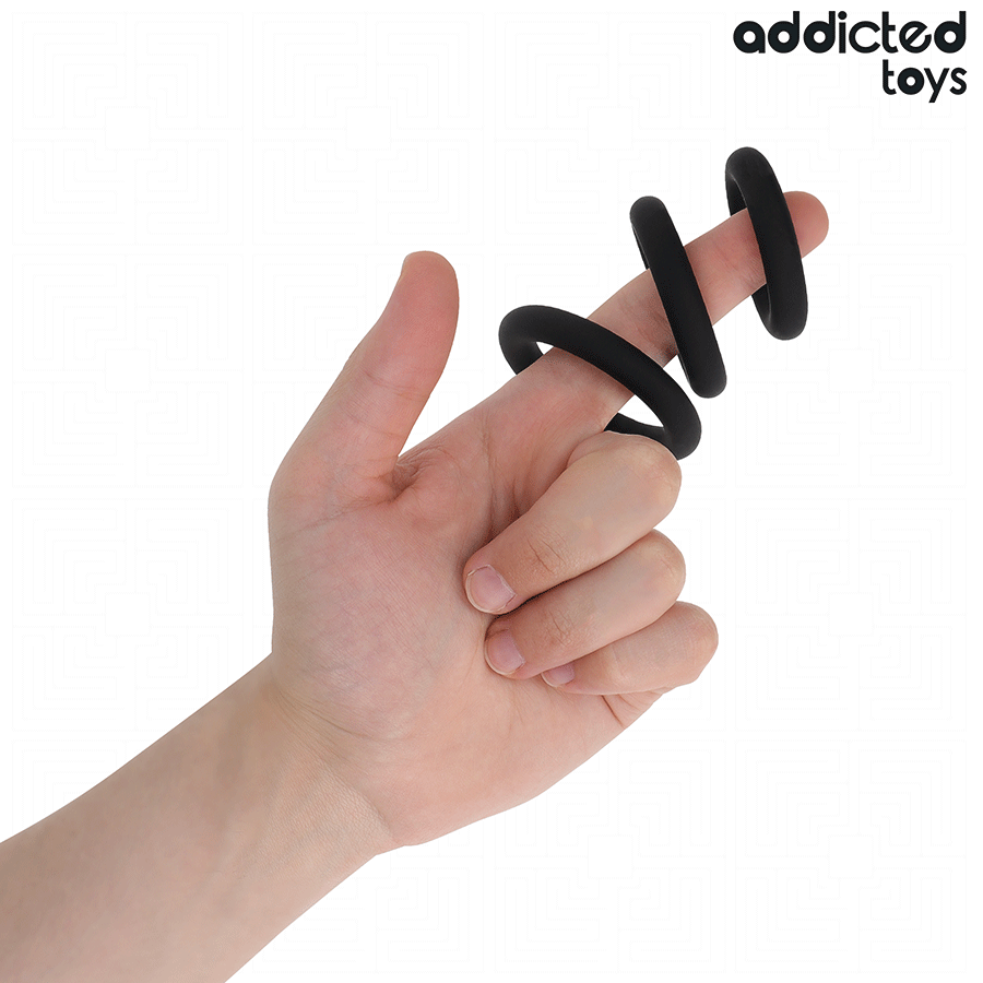 Addicted Toys — 3 anneaux silicone épais