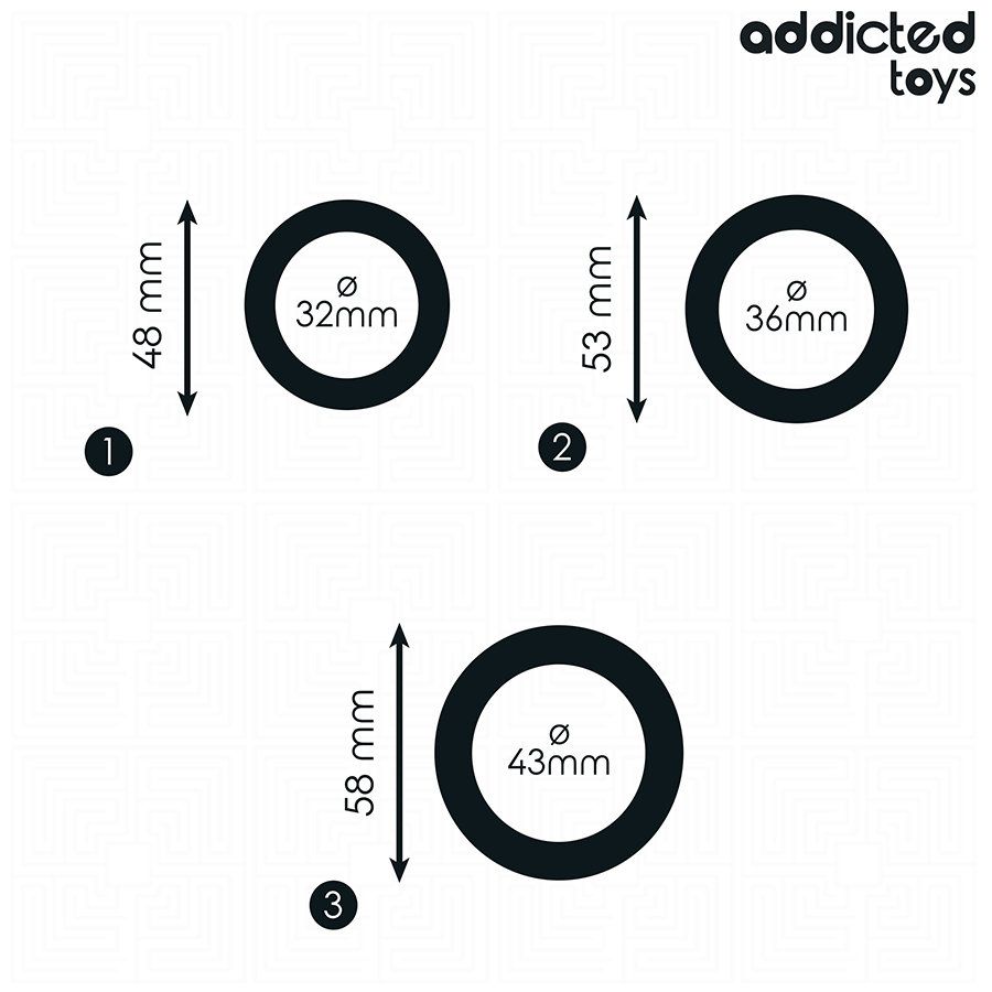 Addicted Toys — 3 anneaux silicone épais
