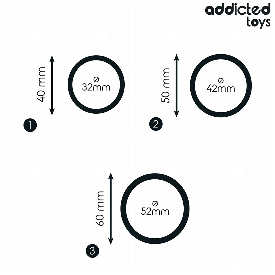 Addicted Toys – 3 Penisringe aus Silikon, schmales Profil