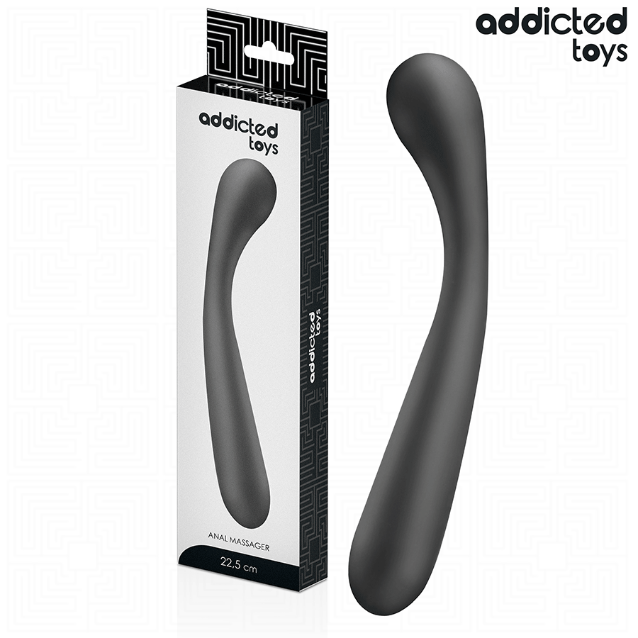 Addicted Toys – Dildo curvo in silicone a doppia estremità, 22,5 cm
