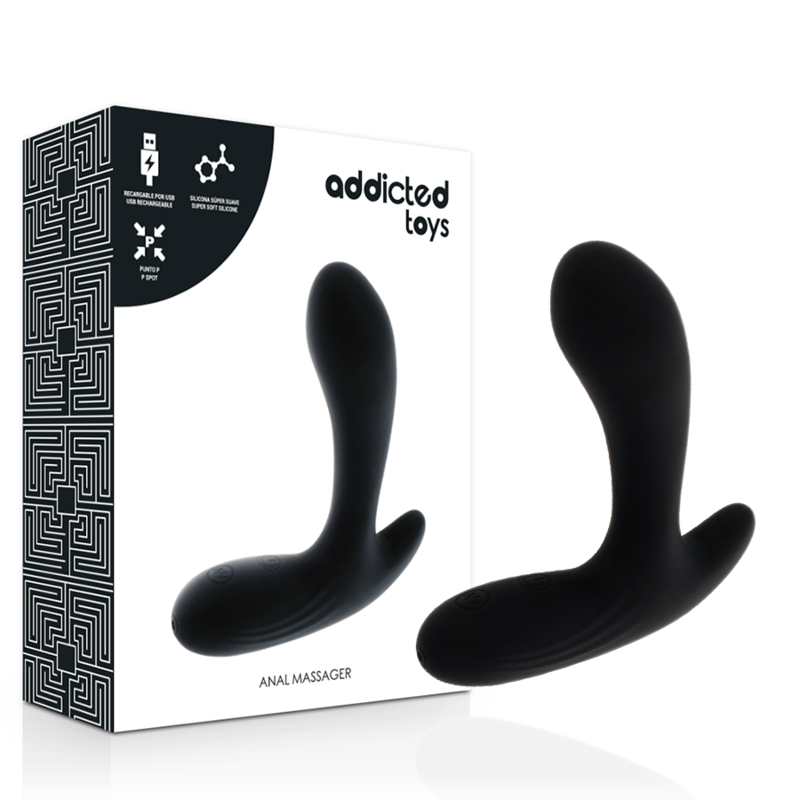 Addicted Toys – Masajeador anal con vibración, negro