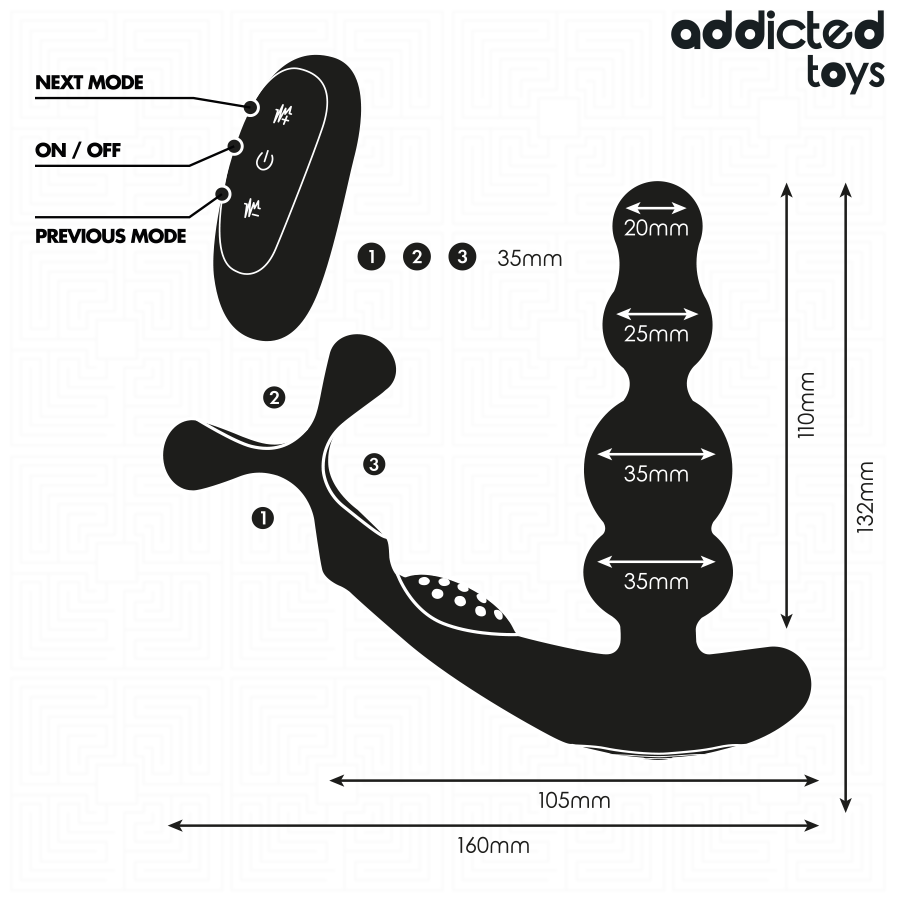 Addicted Toys – rotierendes Prostata-Massagegerät mit Fernbedienung