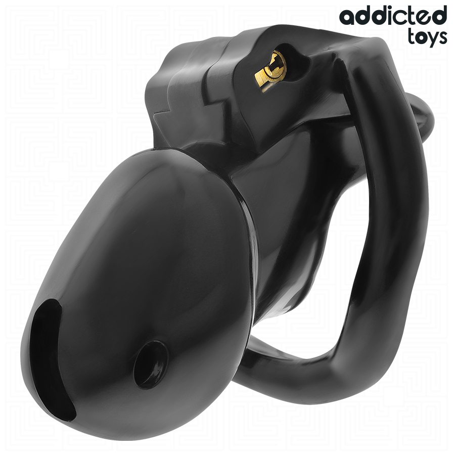 Jaula Midnight Cell S negra, cierre dorado visible en la parte superior