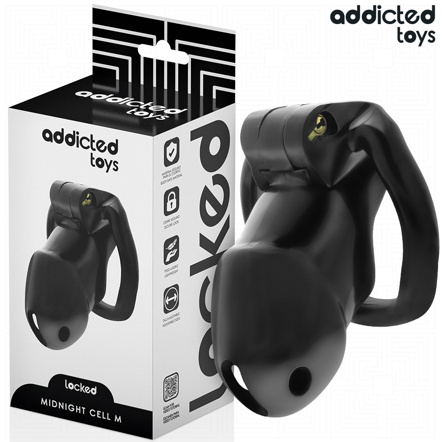 Addicted Toys — Jaula para el pene Midnight Cell, talla M
