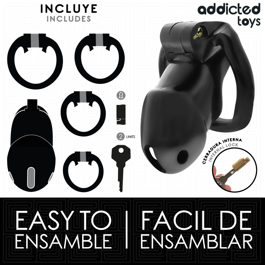 Addicted Toys — Jaula para el pene Midnight Cell, talla M