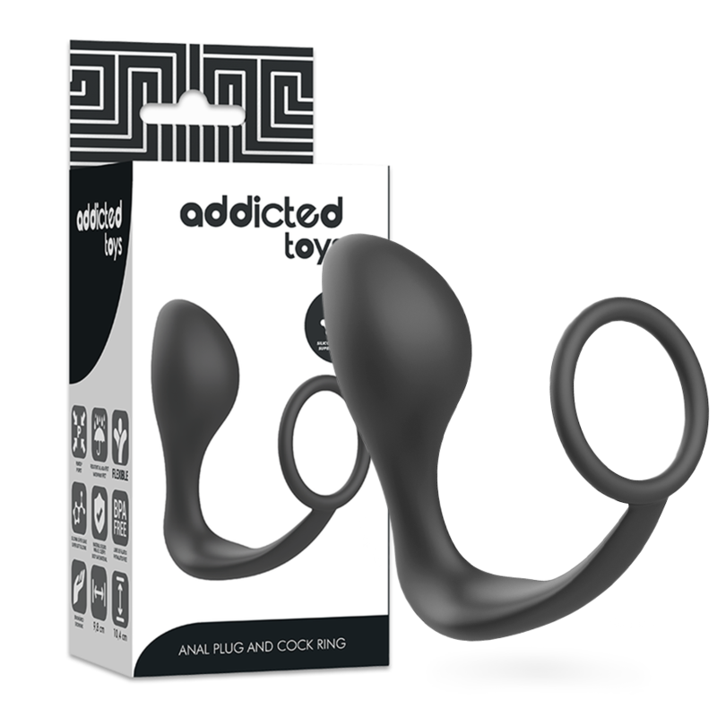 Addicted Toys — Plug anal avec anneau silicone