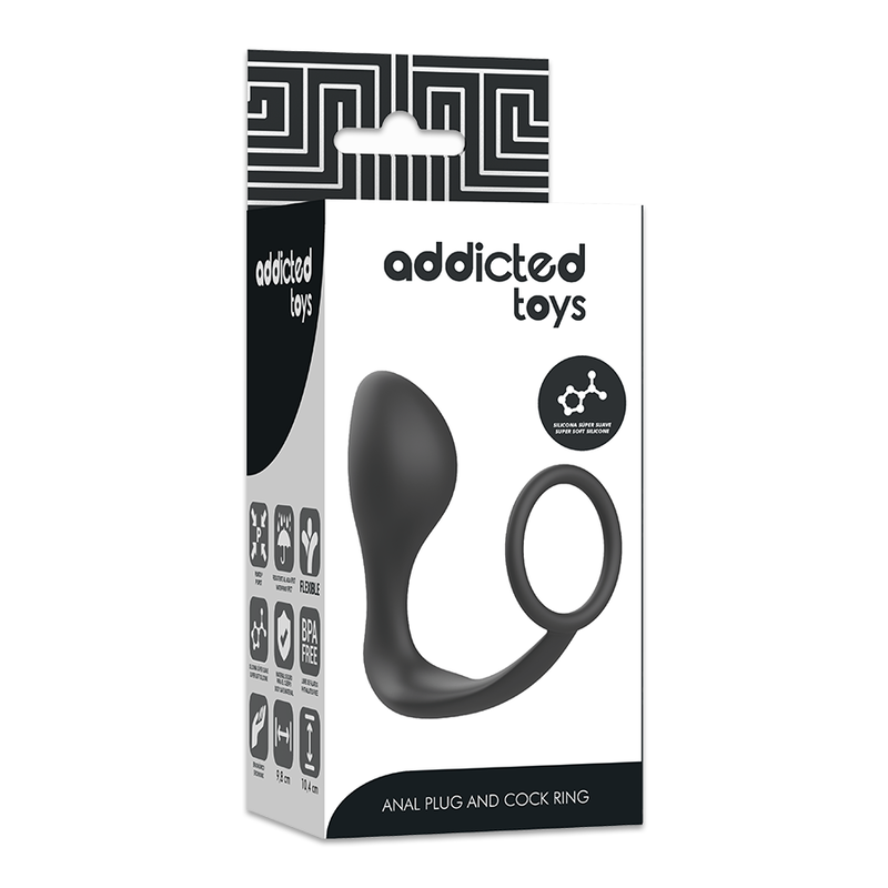 Addicted Toys – Plug anale con anello fallico in silicone