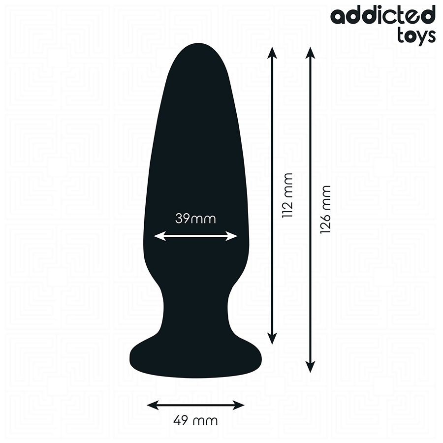 Addicted Toys – Analplug aus Silikon mit Schmuckstein, 3 Größen – Größe L · 12,6 cm