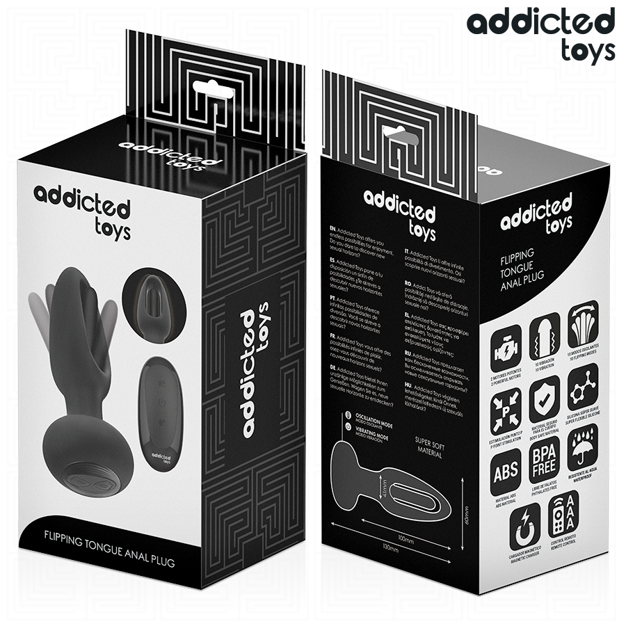 Addicted Toys – Plug anal con lengua vibradora y mando