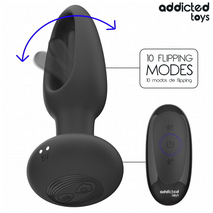 Addicted Toys – Plug anal con lengua vibradora y mando