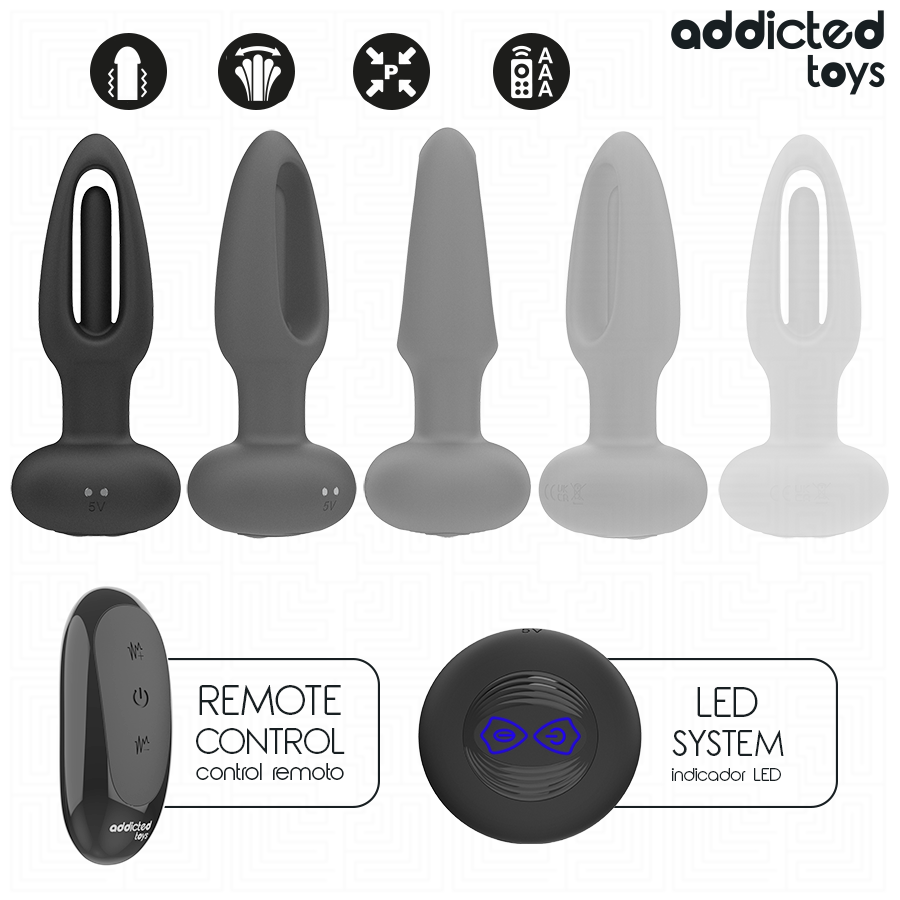 Addicted Toys – Plug anal con lengua vibradora y mando
