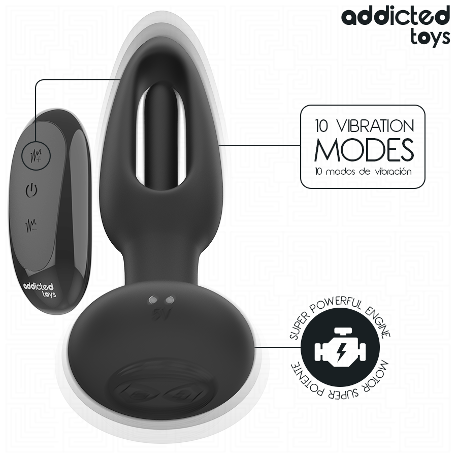 Addicted Toys – Plug anal con lengua vibradora y mando