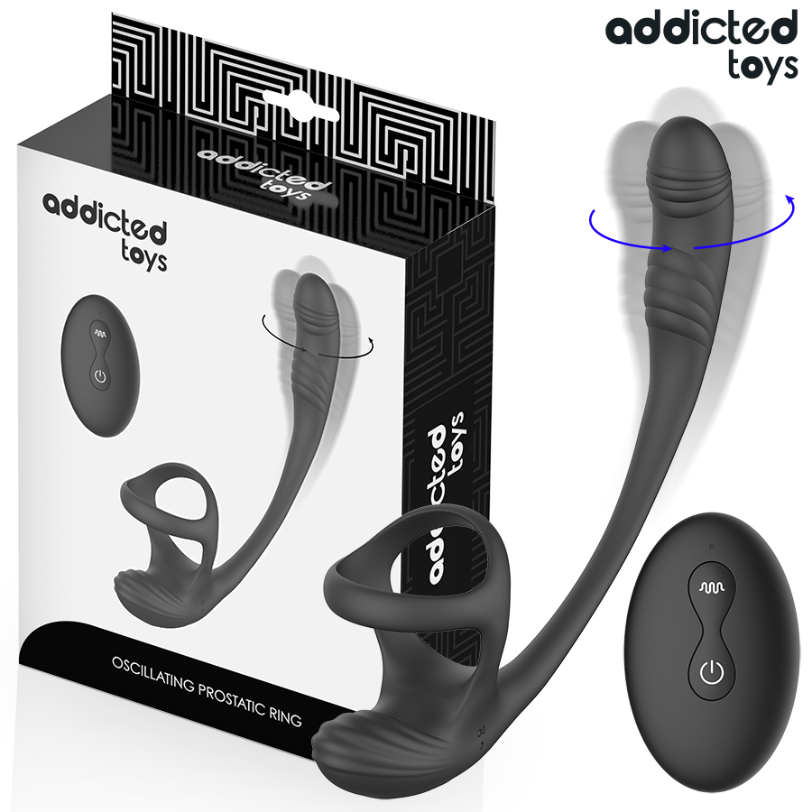 Addicted Toys – Plug anal con vibración, ondulación de 360° y estimulador testicular