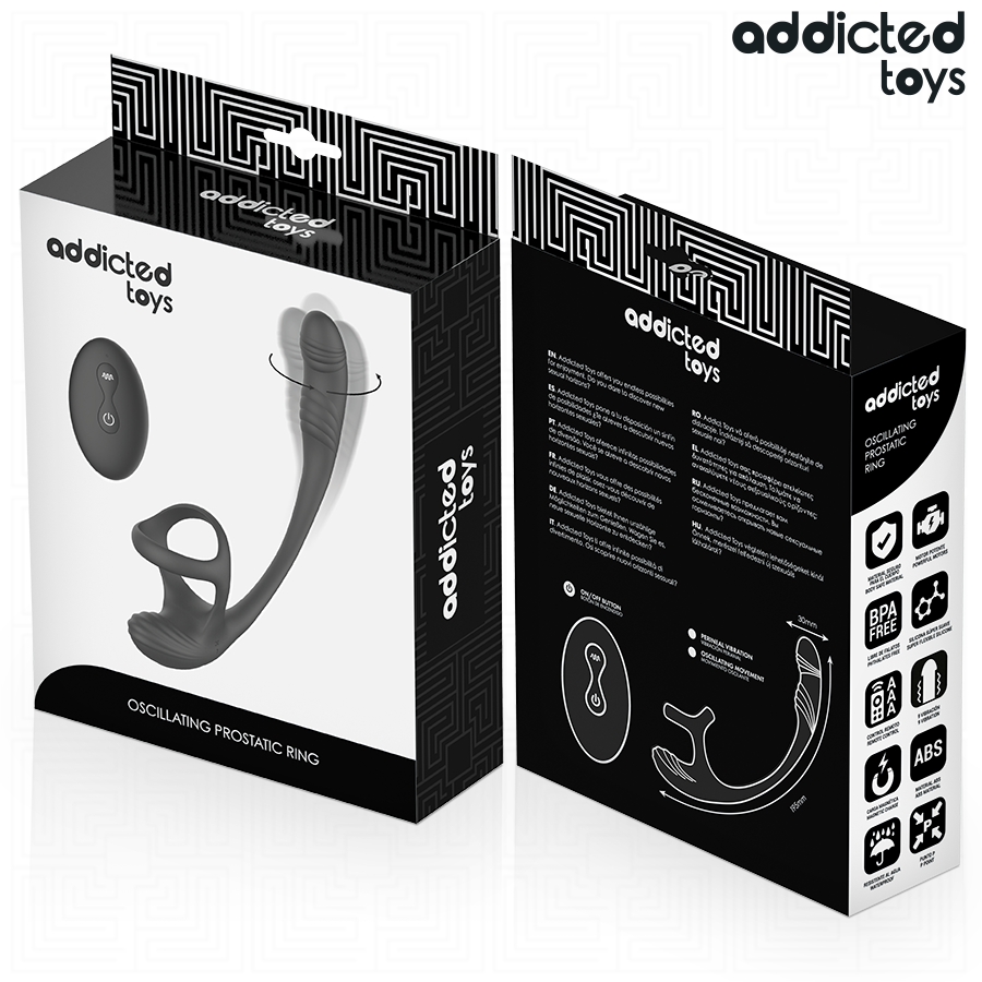 Addicted Toys – Plug anal con vibración, ondulación de 360° y estimulador testicular