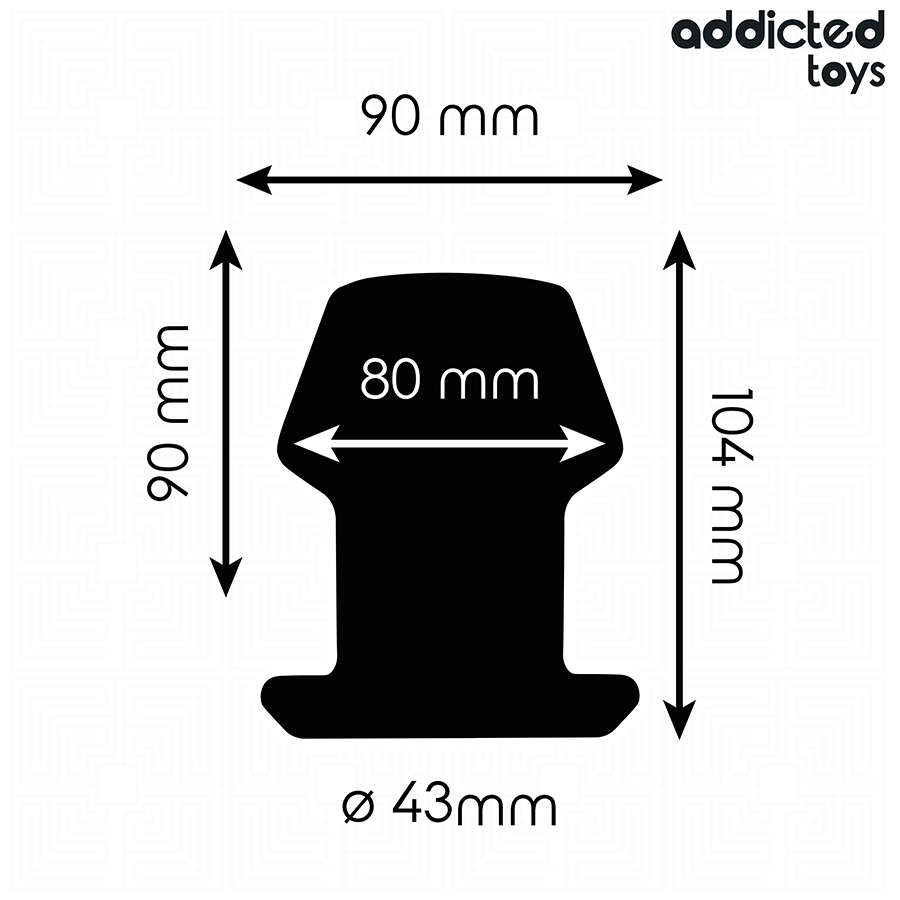 Addicted Toys – Plug anale cavo largo, da 6 a 8 cm di diametro – Taglia L · 10,4 cm