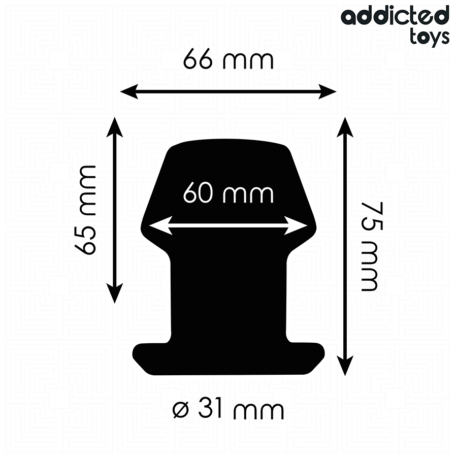 Addicted Toys – Plug anale cavo largo, da 6 a 8 cm di diametro – Taglia S · 7,5 cm