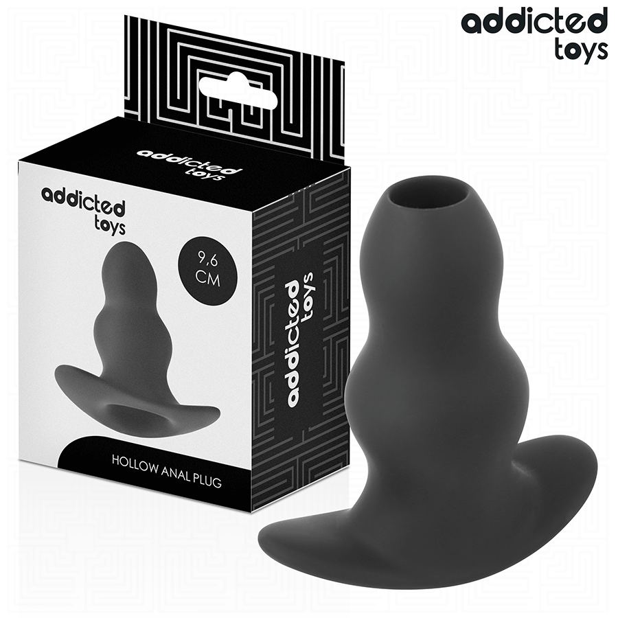 Addicted Toys – Plug anal hueco de silicona, tallas S a XXL – Talla M · 9,6 cm