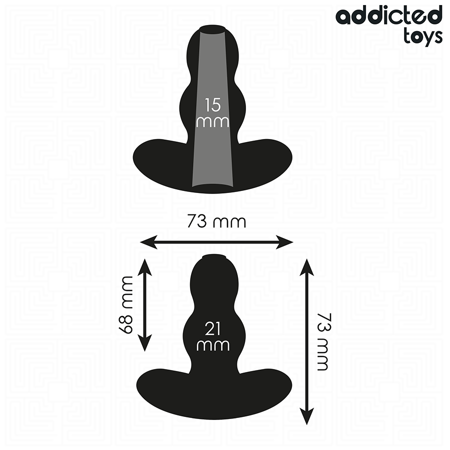 Addicted Toys – Plug anal hueco de silicona, tallas S a XXL – Talla S · 7,3 cm