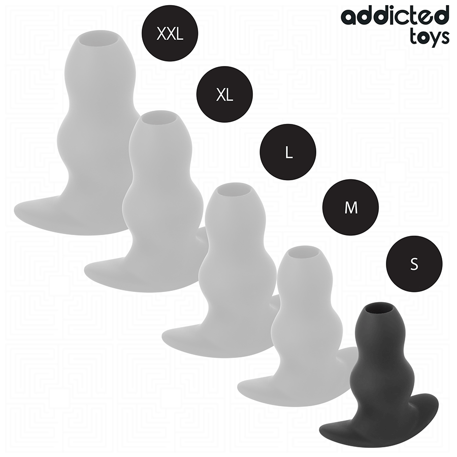 Addicted Toys – Plug anal hueco de silicona, tallas S a XXL – Talla S · 7,3 cm