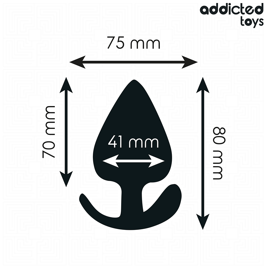 Addicted Toys – Plug anale in silicone opaco a punta arrotondata – Taglia L · 8 cm