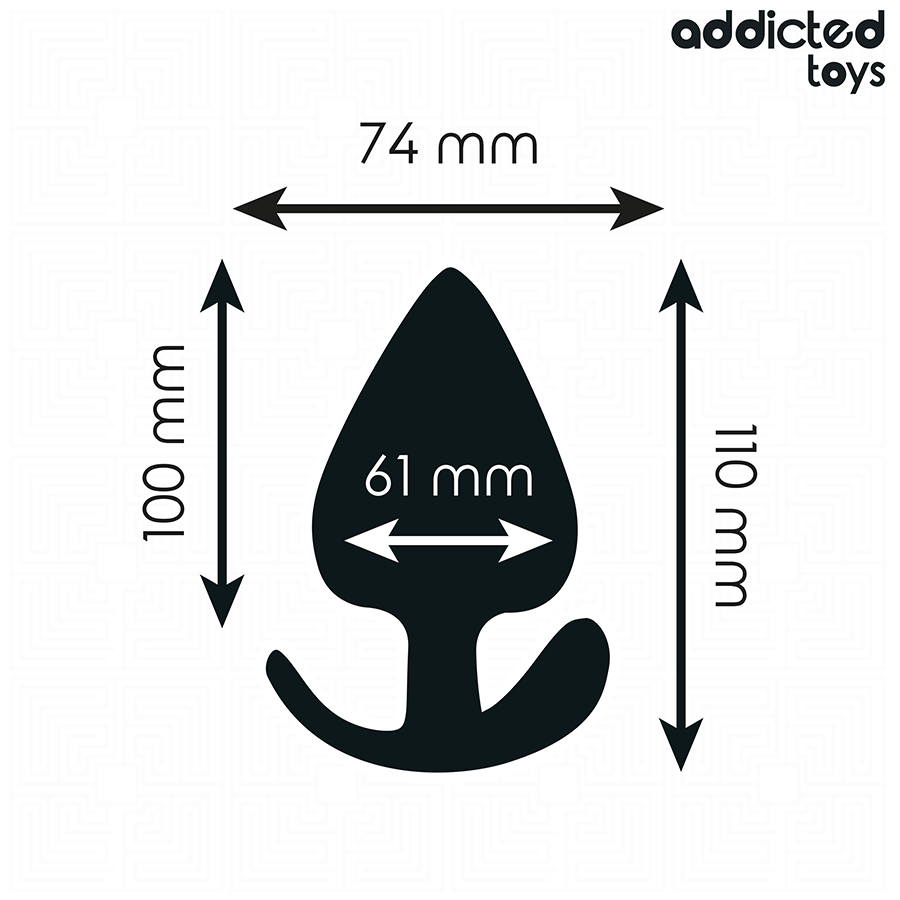 Addicted Toys – Plug anale in silicone opaco a punta arrotondata – Taglia XXL · 11 cm