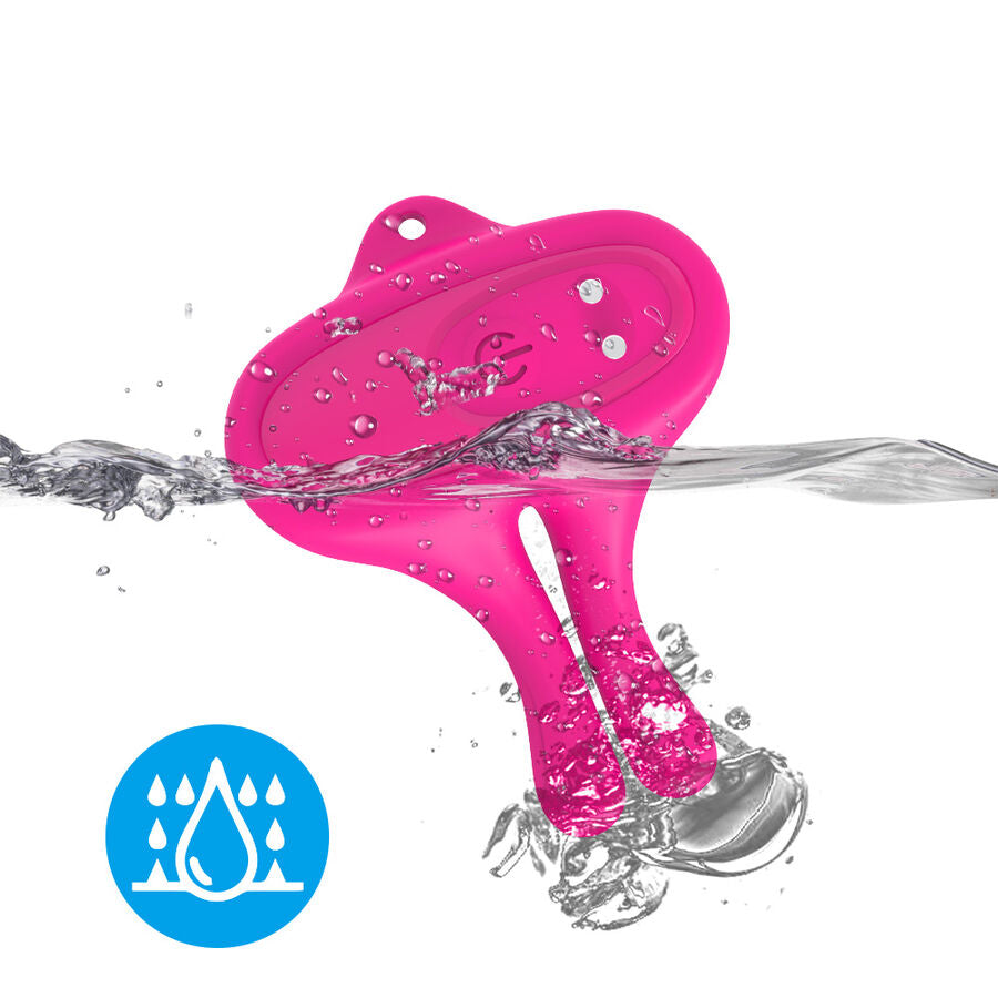Armony, pinzas magnéticas vibradoras para pezones en forma de conejo, rosa