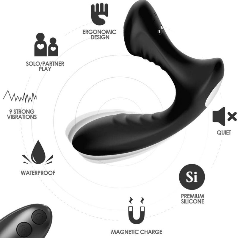 Armony — Storm vibrateur anal prostate & plug télécommande noir