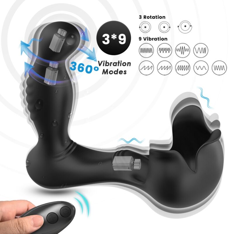 Armony — Vibrateur surround anal & stimulateur testiculos télécommande noir