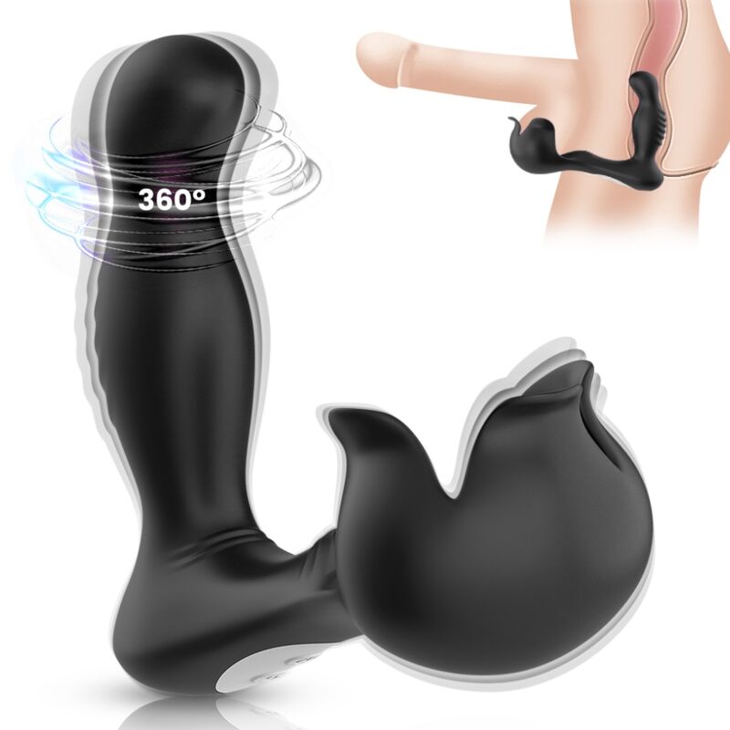 Armony — Vibrateur surround anal & stimulateur testiculos télécommande noir