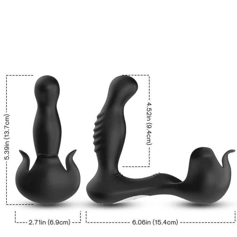 Armony Surround, vibrador anal con estimulador testicular y mando a distancia, negro