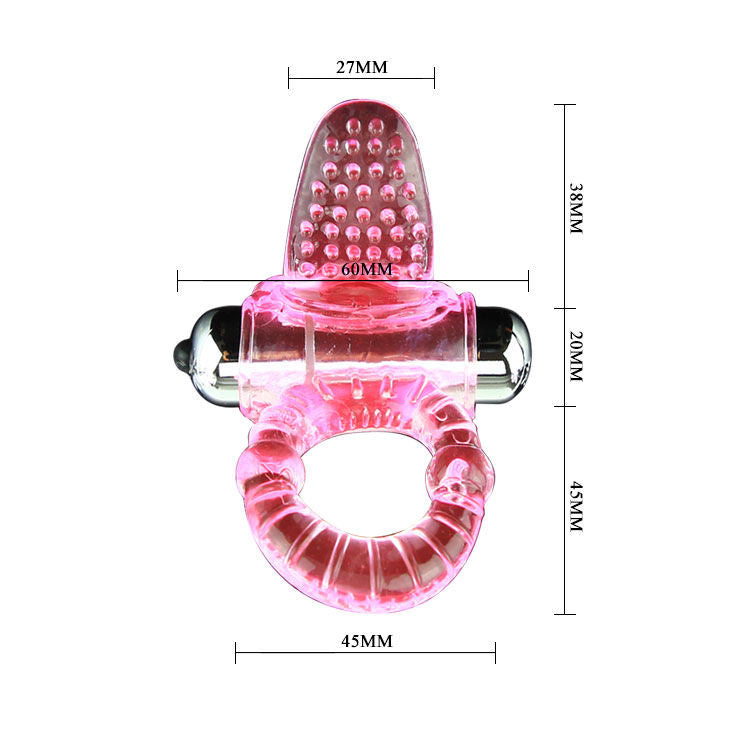 Baile — Anneau pénis vibrateur rose sweet ABS 10 rythmes