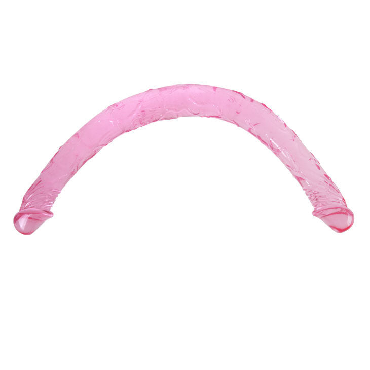 Dildo doppio Baile blu traslucido, 44,5 cm