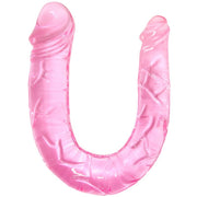 Baile Double Dong — Gode double en U — Rose translucide