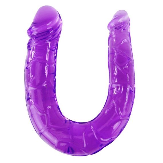 Consolador doble Baile de gel flexible en lila